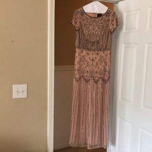 Adrianna Papell Long Beaded Gown